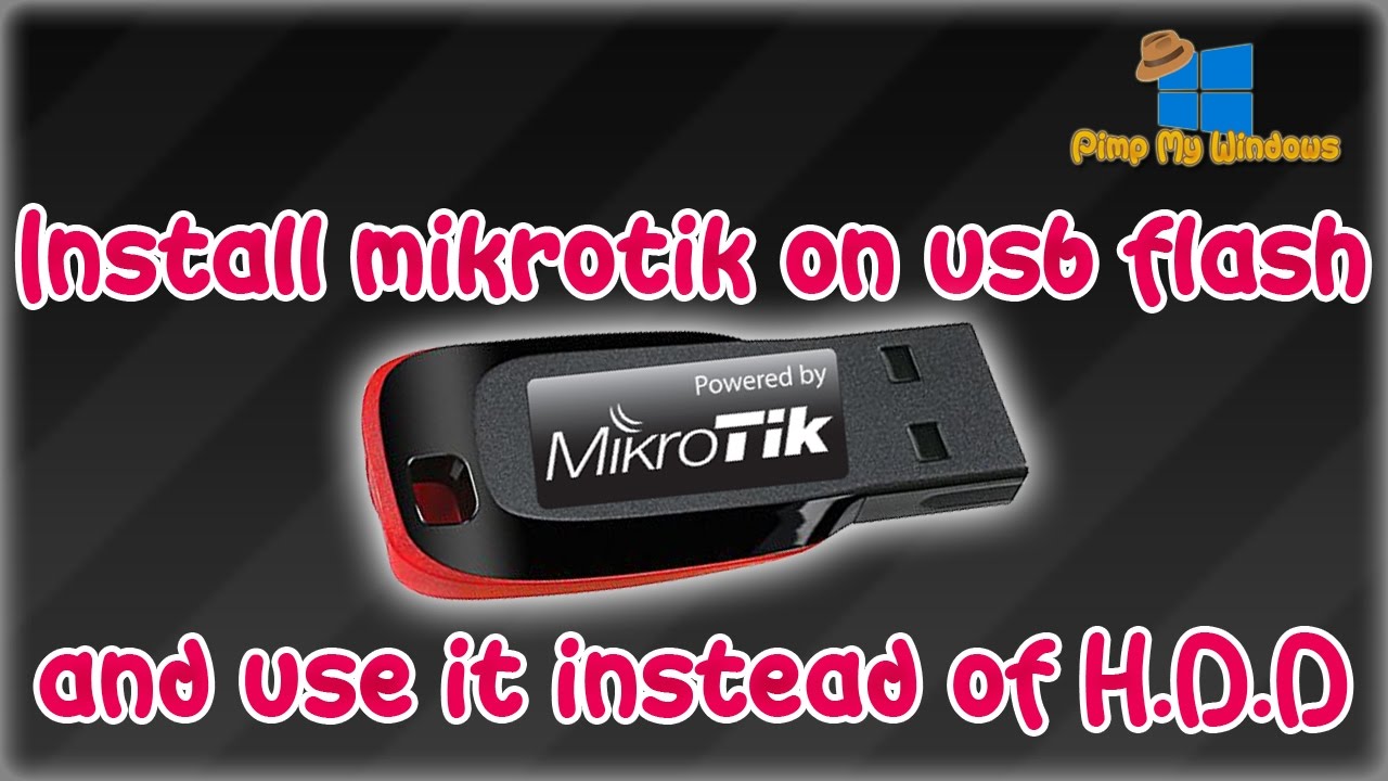 Install mikrotik from usb drive